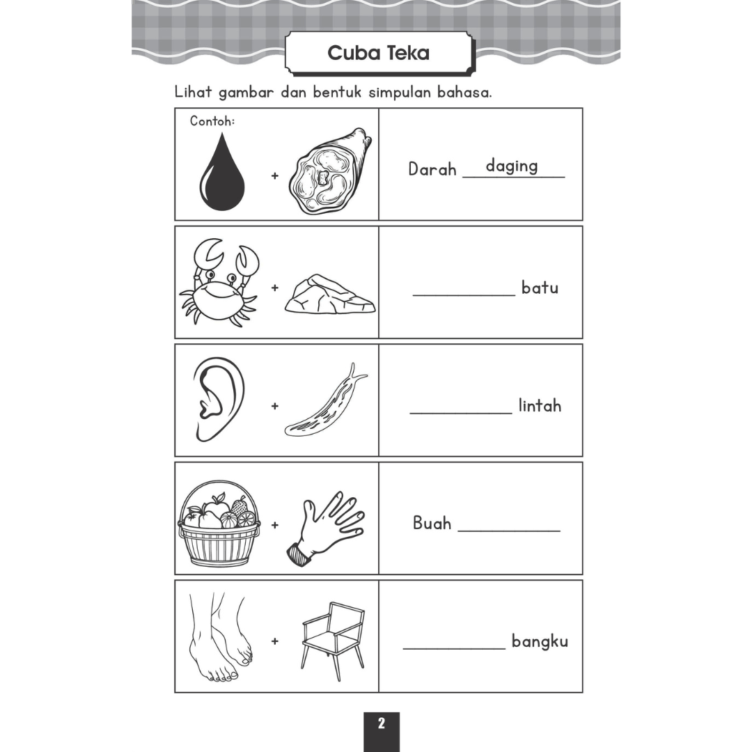 Simpulan Bahasa | Buku Aktiviti Kanak-kanak Tahap 1