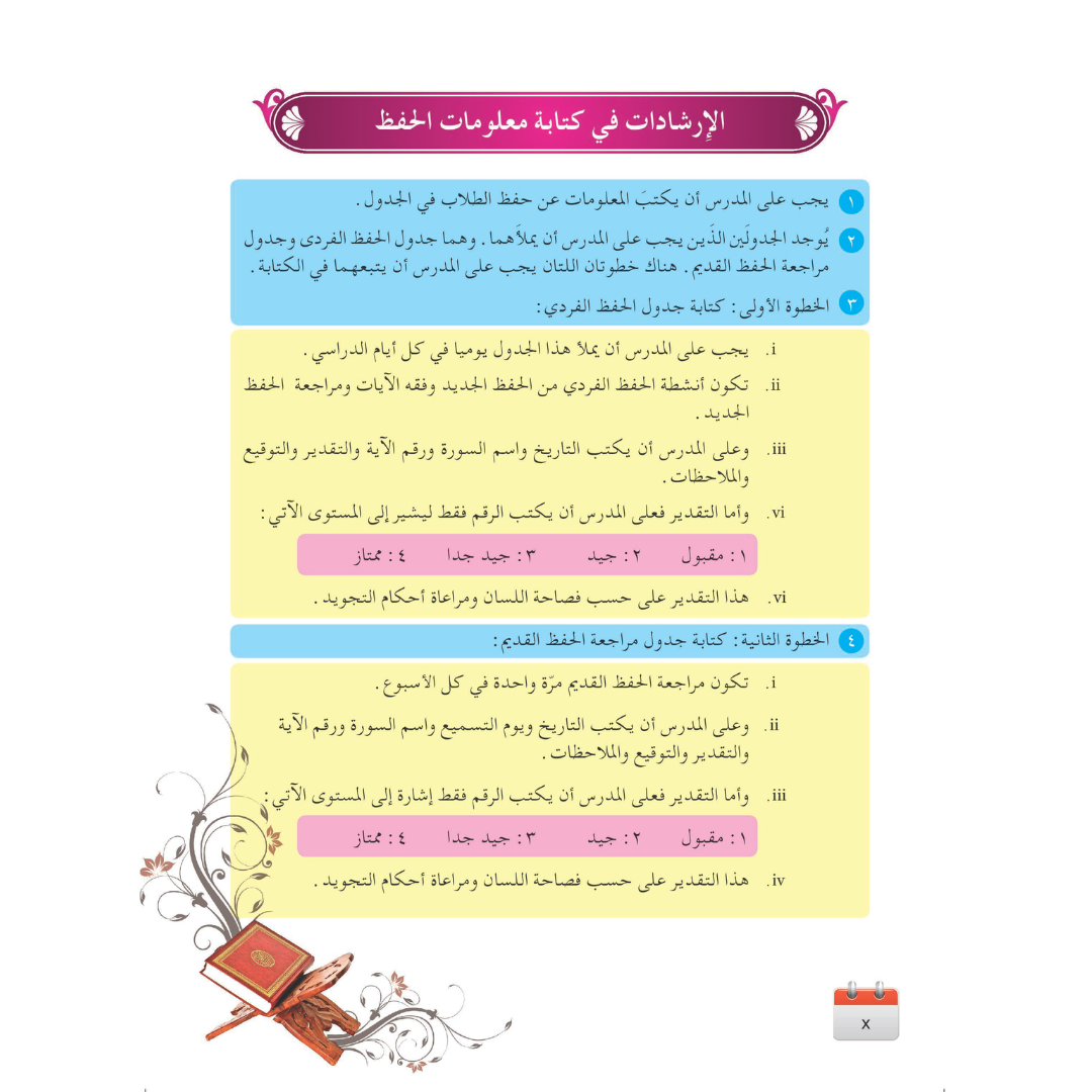 Daftar Hifz al-Quran (Tingkatan 1 - 3) - PT