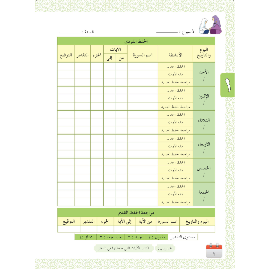 Daftar Hifz al-Quran (Tingkatan 1 - 3) - PT