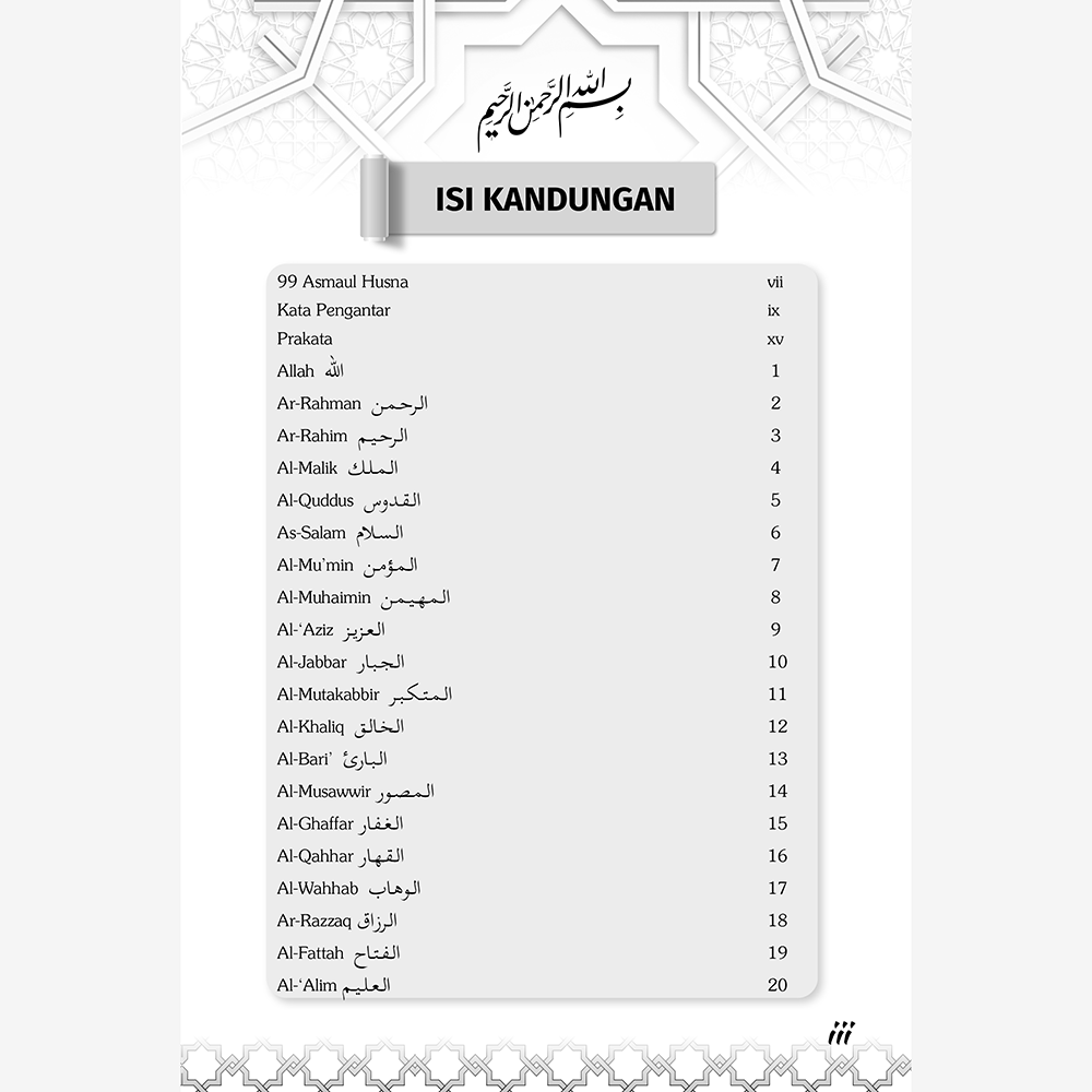 Penghayatan Asma'u'llahi'l-Husna dalam Pembinaan Karakter