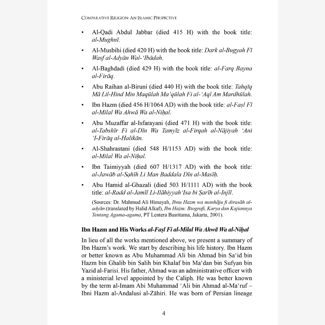 Comparative Religion: An Islamic Perspective