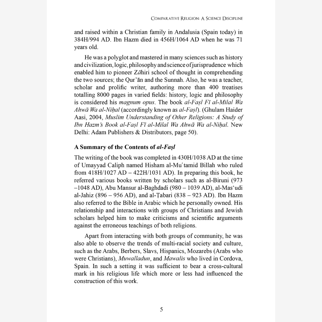 Comparative Religion: An Islamic Perspective (Hardcover)