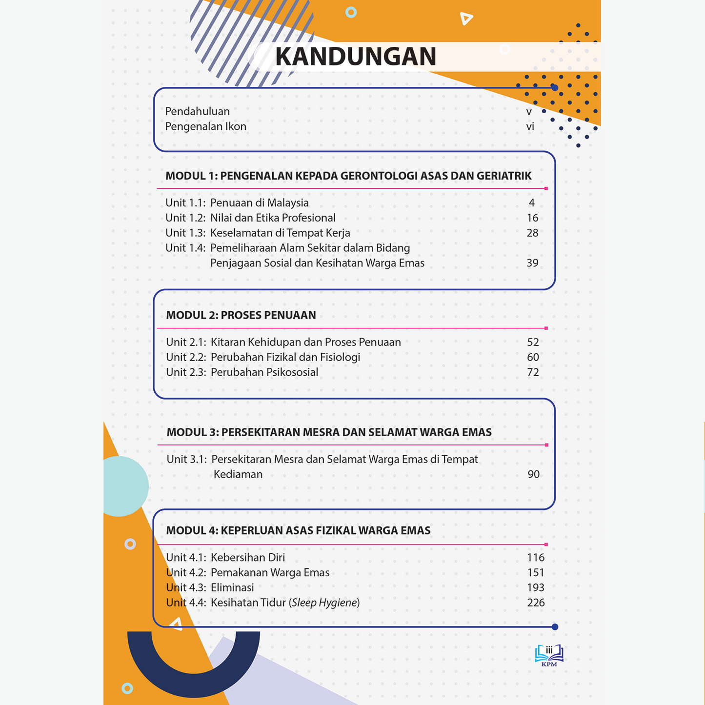GERONTOLOGI ASAS DAN GERIATRIK TINGKATAN 4 & 5 (BUKU TEKS MPV)
