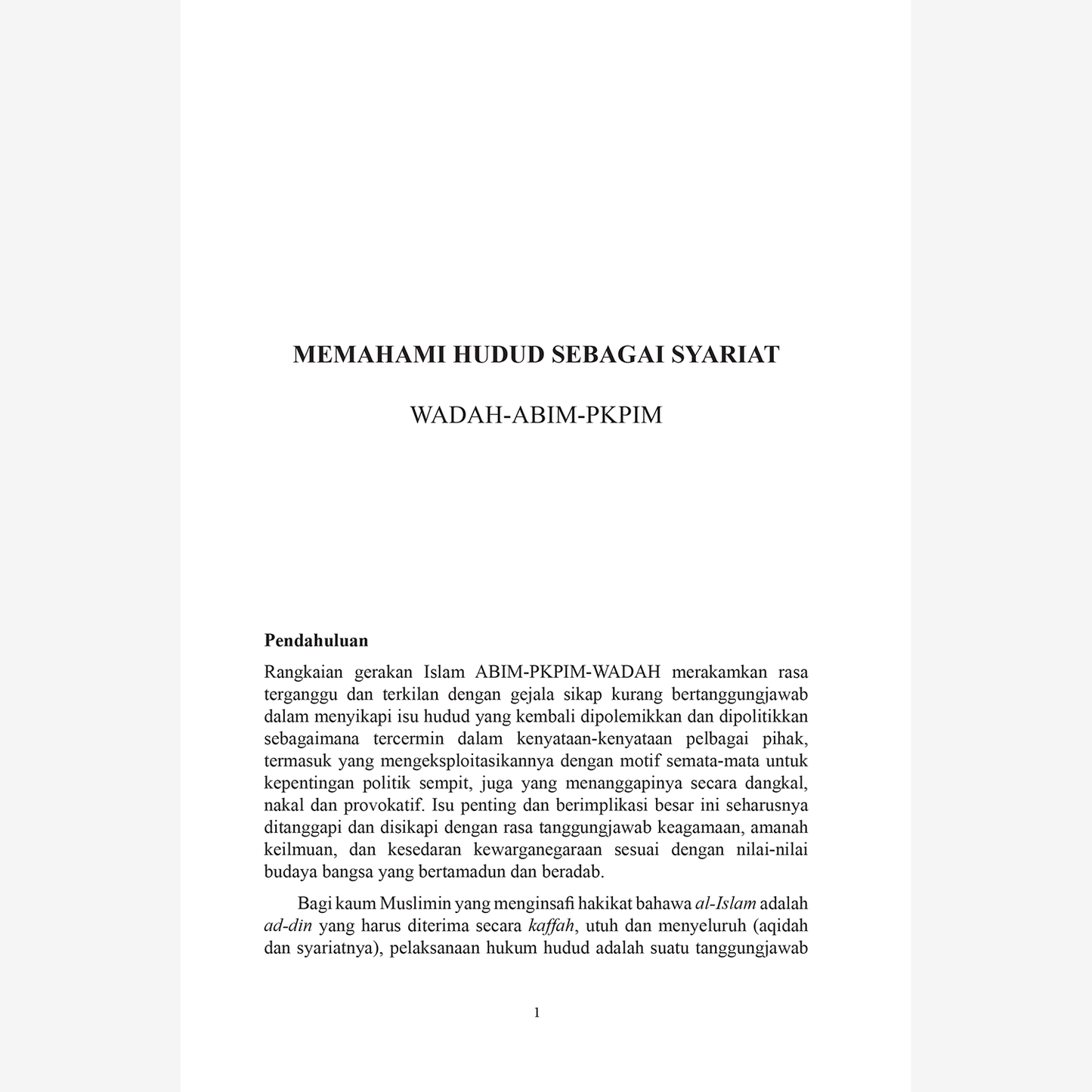 Hudud Di Malaysia: Cabaran Perlaksanaan