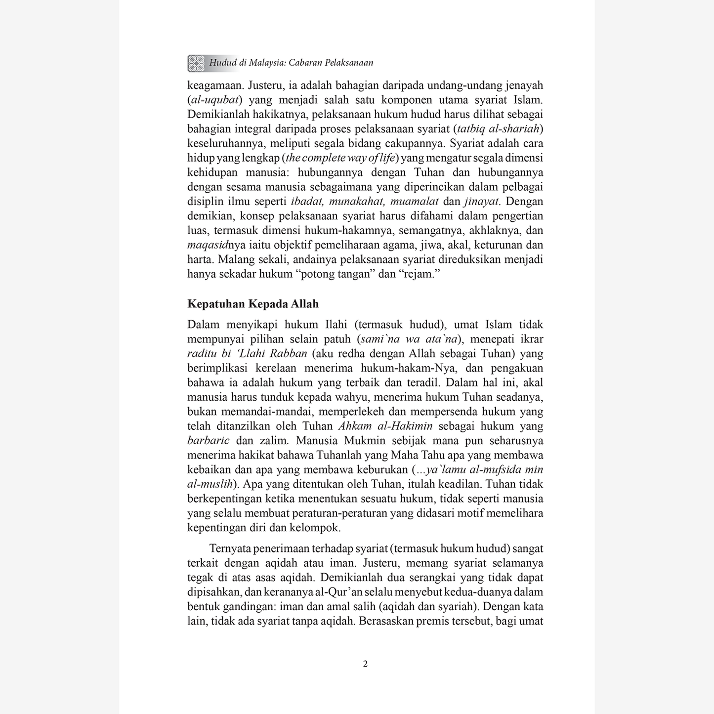 Hudud Di Malaysia: Cabaran Perlaksanaan