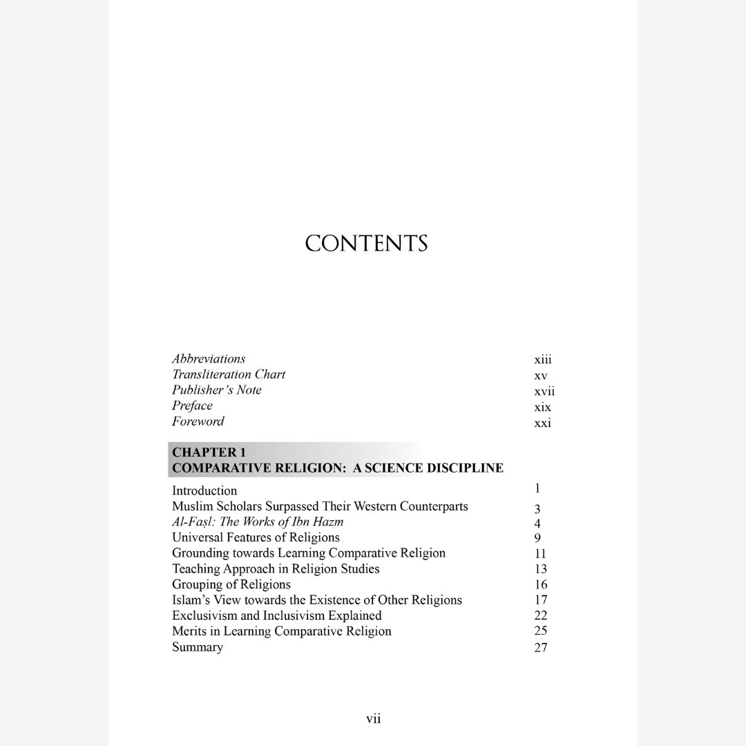 Comparative Religion: An Islamic Perspective