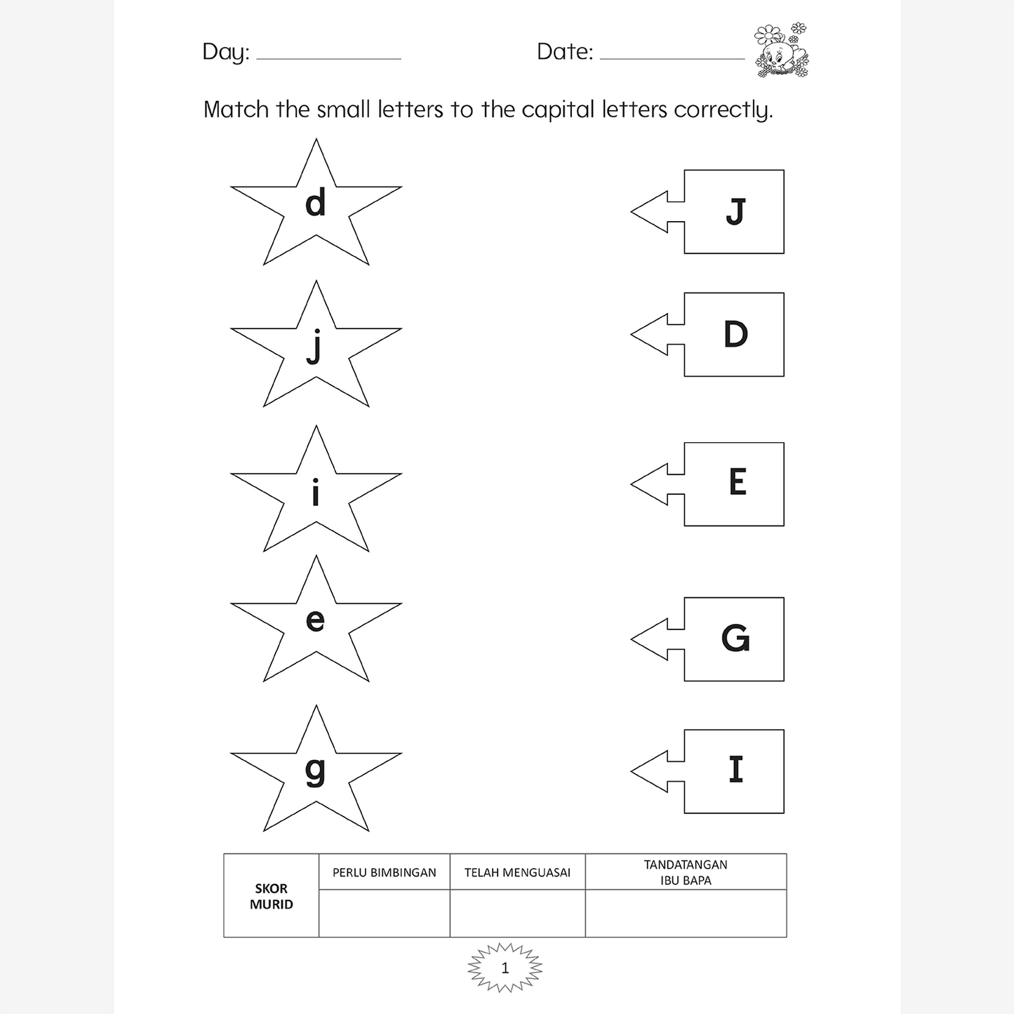 Lembaran Kerja Prasekolah: English