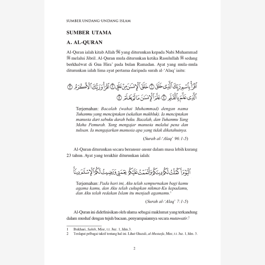 Sumber Undang-Undang Islam dan Pandangan Orientalis