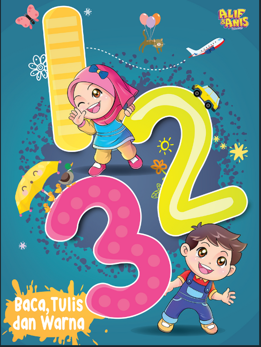 Baca, Tulis dan Warna | 123